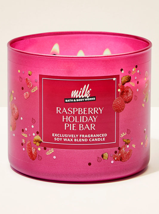 Raspberry Holiday Pie Bar