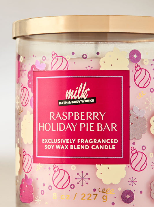 Raspberry Holiday Pie Bar